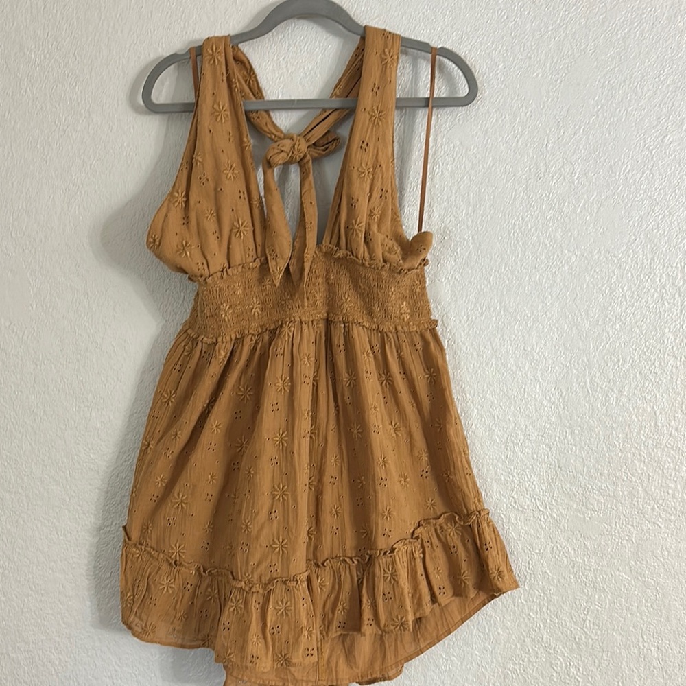 XL Aerie Brown Halter Dress or Cover Up